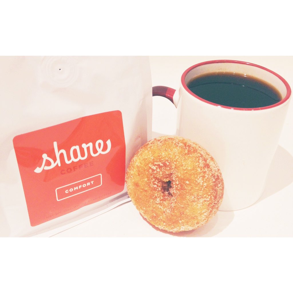 Now serving a cozy flavor combination of <a href="/atkinsfarms/">Atkins Farms</a> cider donut and <a href="/shareamherst/">Share Amherst</a> comfort blend coffee! #GoBerry