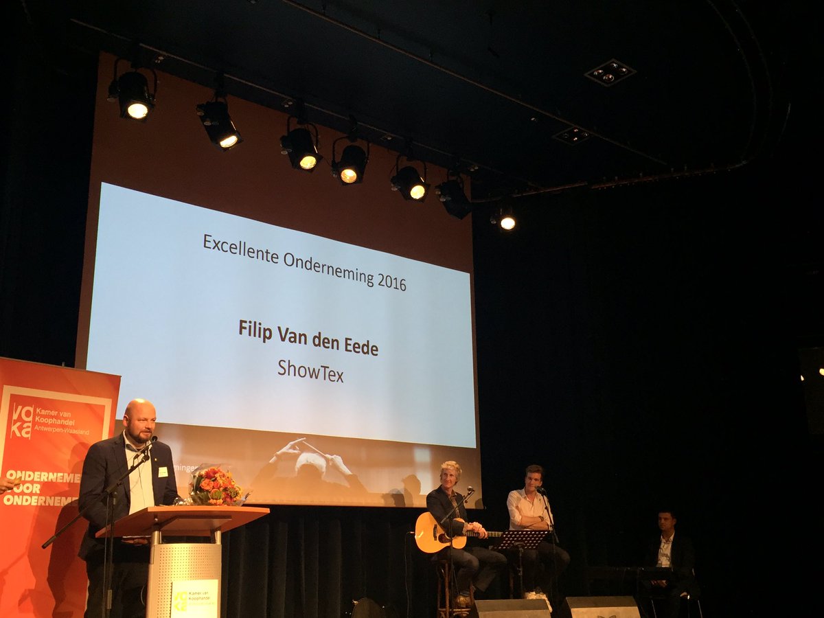 kvkaw's tweet photo. @ShowTex is de Excellente Onderneming 2016! Proficiat! #EO2016 #kvkaw #voka https://t.co/6Ds8OfIWNz
