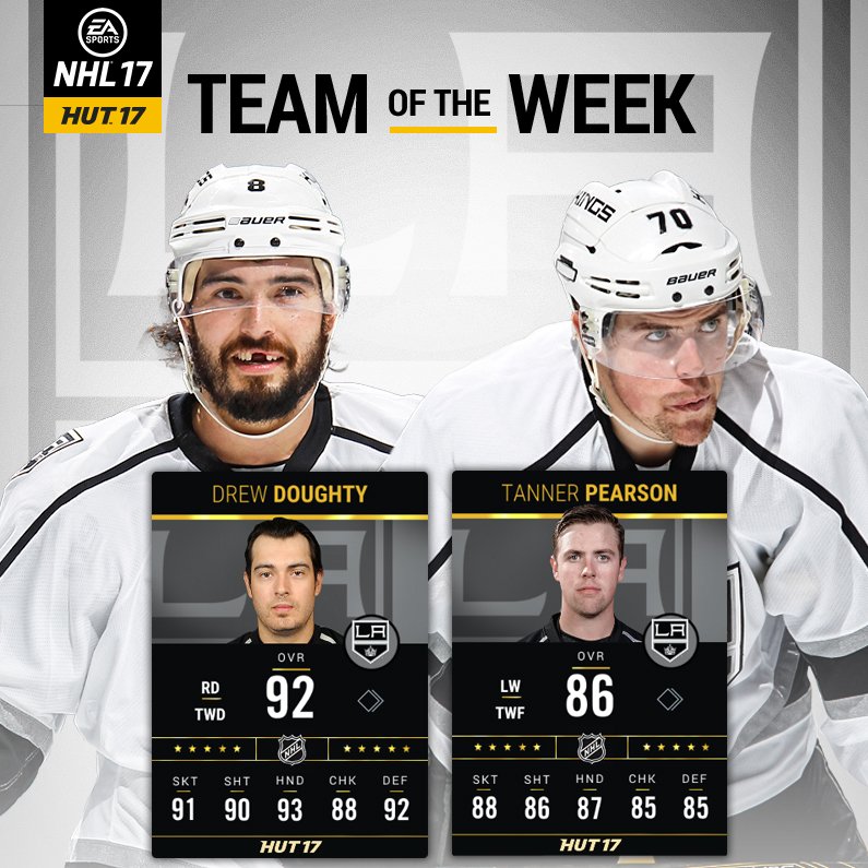 .@dewyy8's defense and @tannerjpearson's offense landed them a spot on the @EASPORTSNHL #NHL17 Team Of The Week! https://t.co/o8M6ELoidf