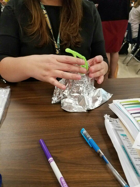 Creating sculptures based on Halloween memories as pre-writing. #rossstrong