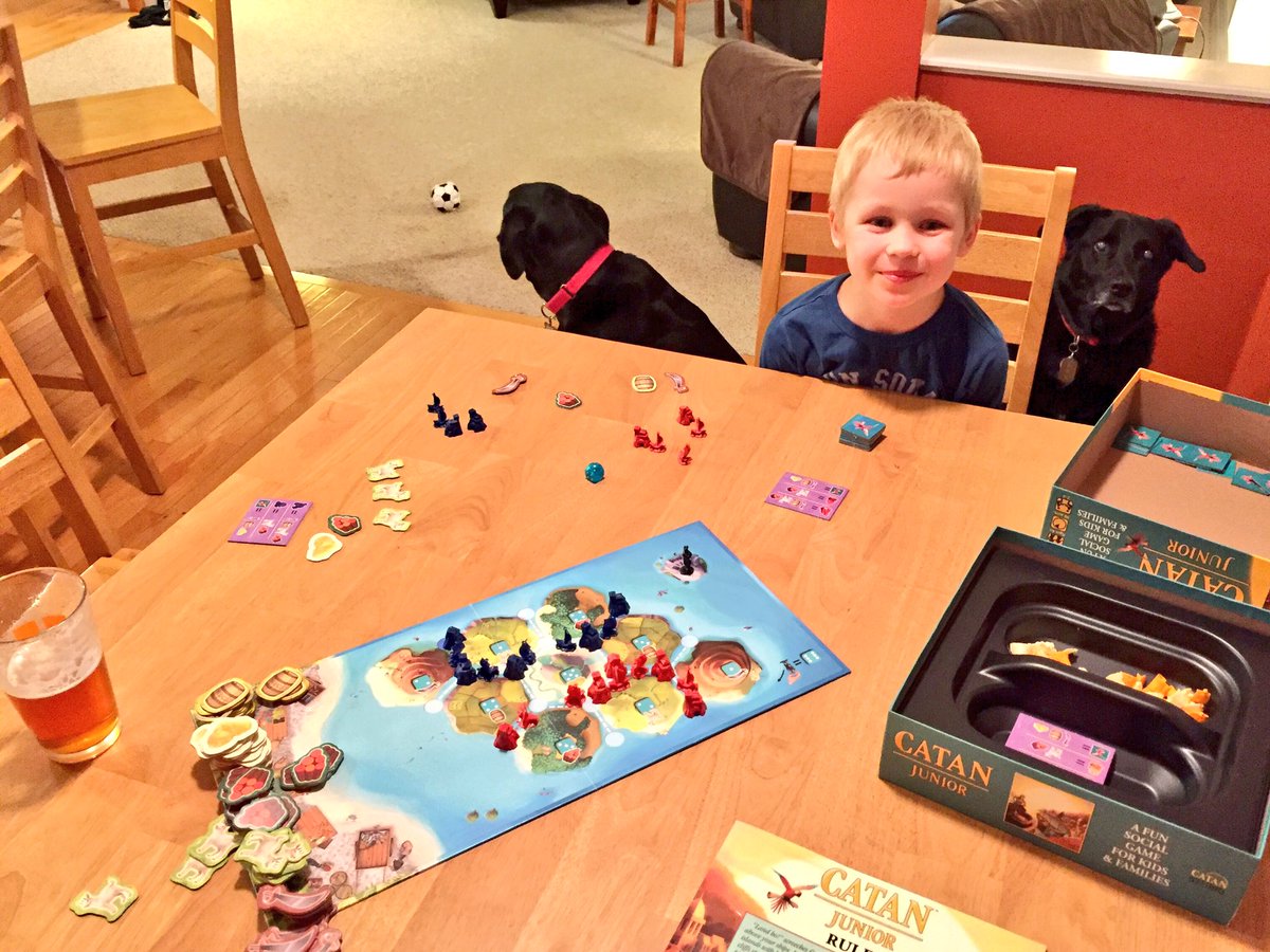 My 5 yo is beating me at Catan Junior. Future grad student for sure.