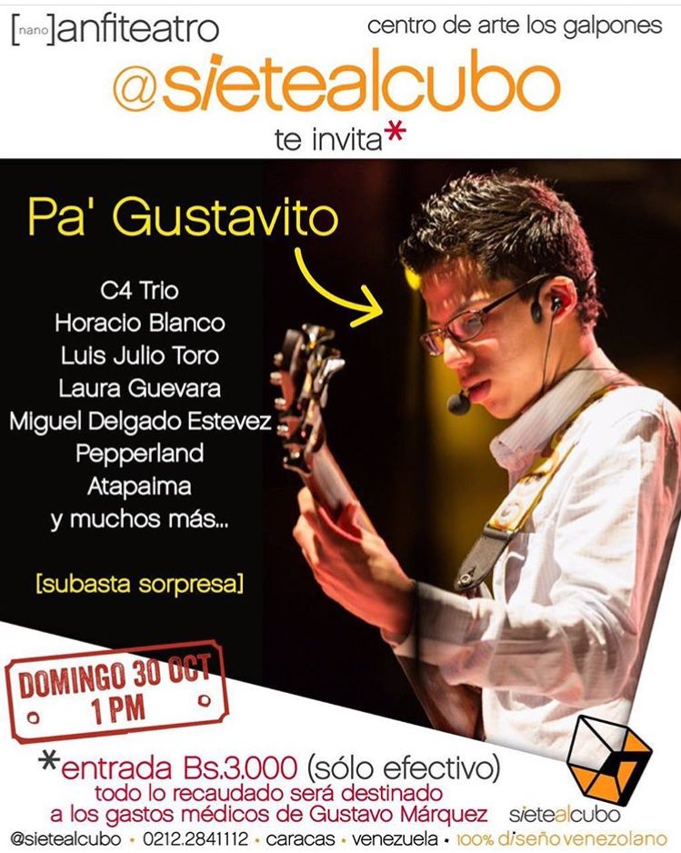 ¡Ayudemos todos con esta noble causa por nuestro querido Gustavo! <a href="/c4trio/">C4 TRIO</a>