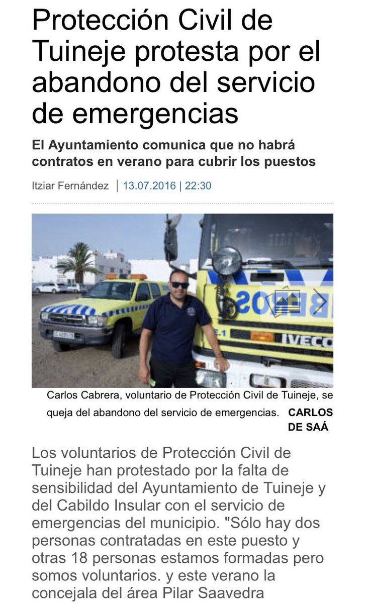 Voluntarios pidiendo contrataciones???Hay q acabar con esto.Solo #Bomberos profesionales pra Ext.Incendio Salvamento
laprovincia.es/fuerteventura/…