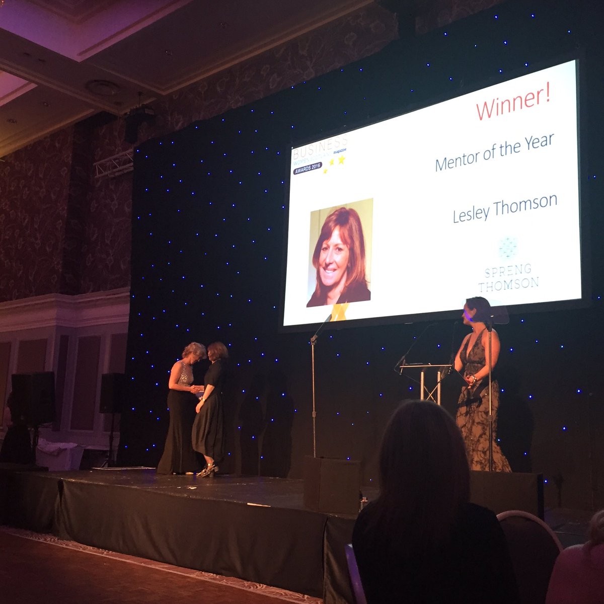 WEScotland's tweet photo. @WEScotland Ambassador Jeanette Forbes @PCLGroup presents the Mentor of the Year award @BWSawards https://t.co/P4oeNLsHVt