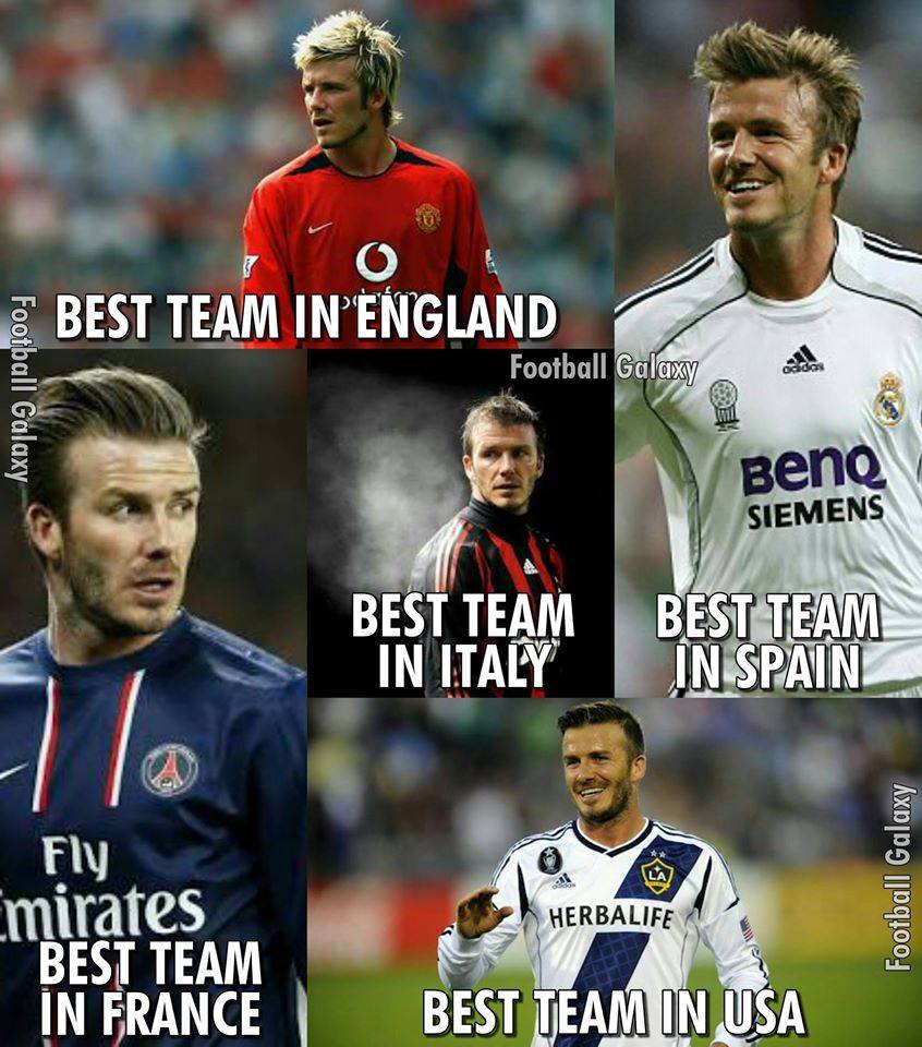 Footballfunnys David Beckham Always Played With The Best Teams In The World T Co Lycwzfs5av Twitter
