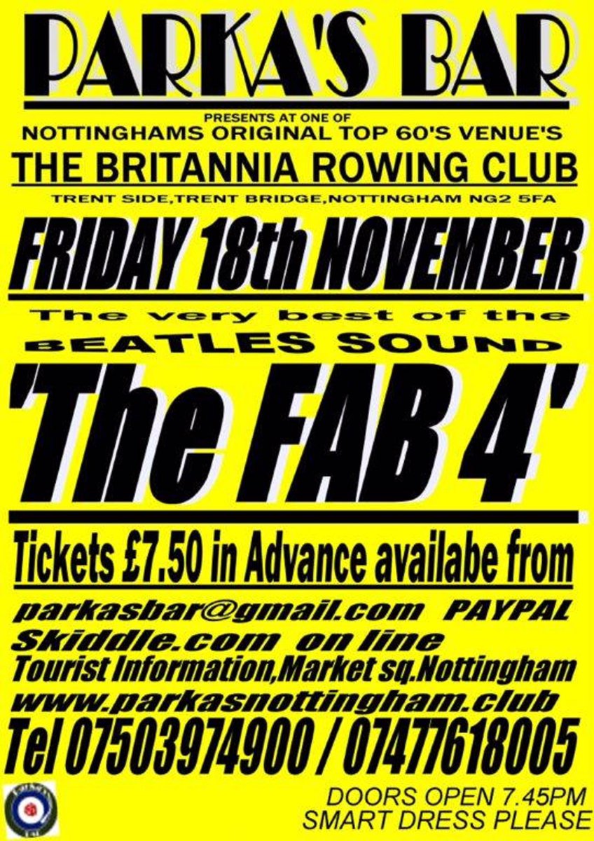 parkasbarnottm's tweet photo. Only a hand full of tickets left contact 07477618005 parkasbar@gmail.com https://t.co/lXxzAl27Ih