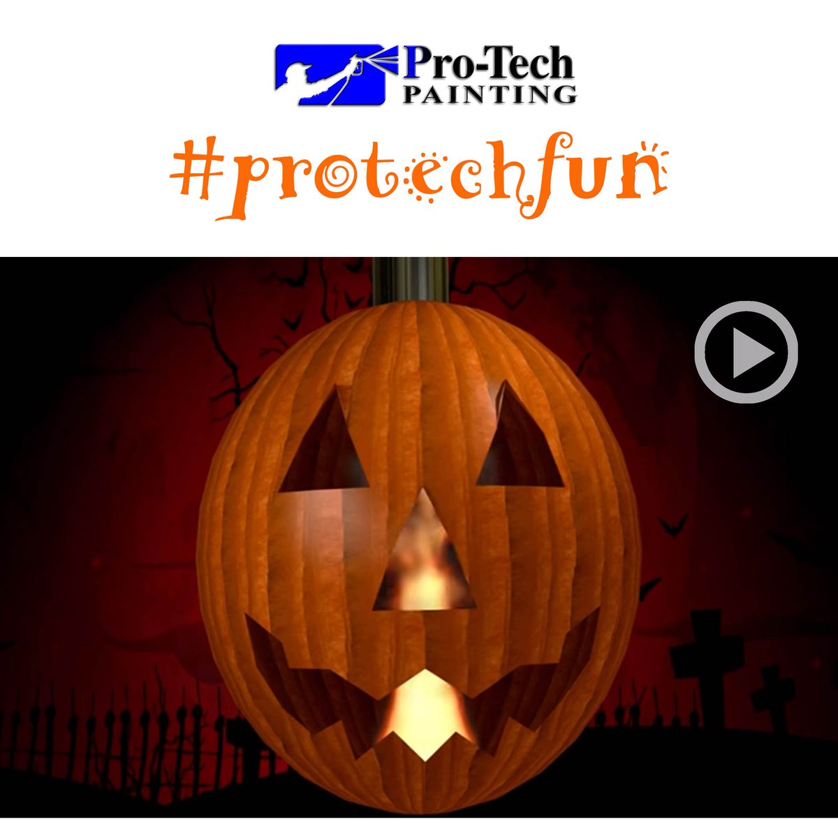 Protechpaintco's tweet image. spookie #halloween music video to add some scare to your evening! #protechfun ow.ly/pQNr305pDXU