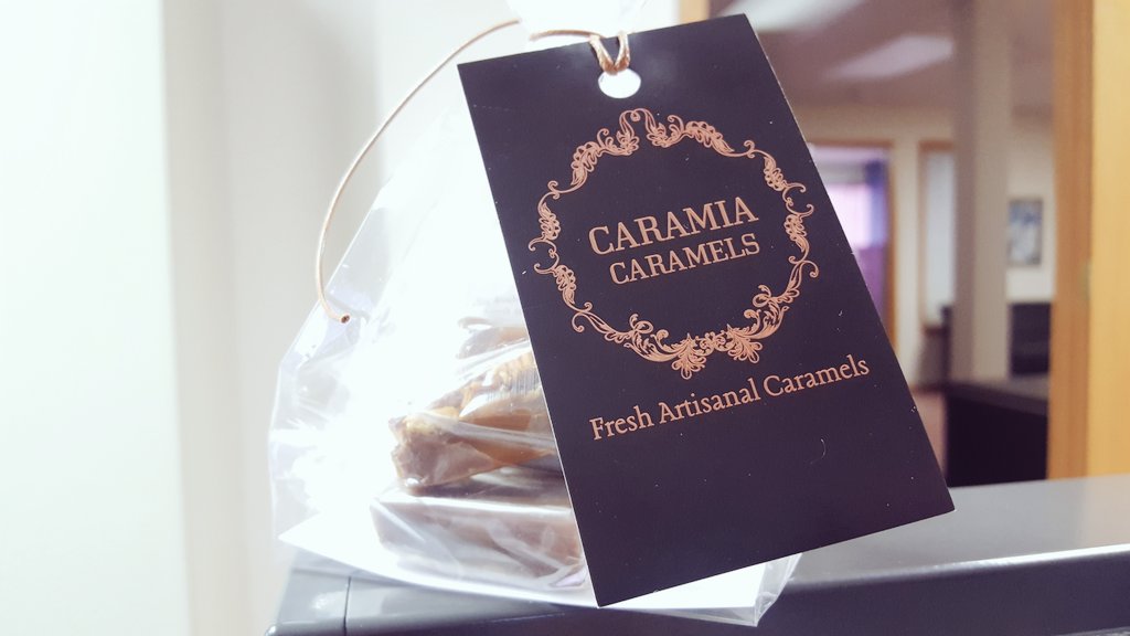 Some treats were just dropped off by <a href="/caramiacaramels/">Caramia Caramels</a>! Can't WAIT to give them a try--they sound amazing. #yeg #yegfood #eatlocal