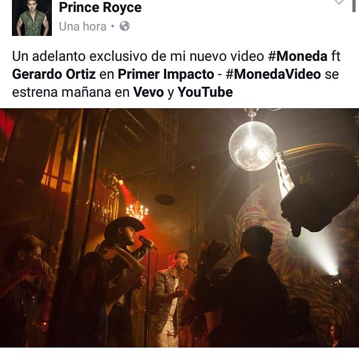 200192Maira's tweet photo. Ya mañana se estrena él vídeo. 😱😍😍 #MonedaVideo @PrinceRoyce @gerardoortiznet que emoción 😍😍 https://t.co/yB638bCQSO