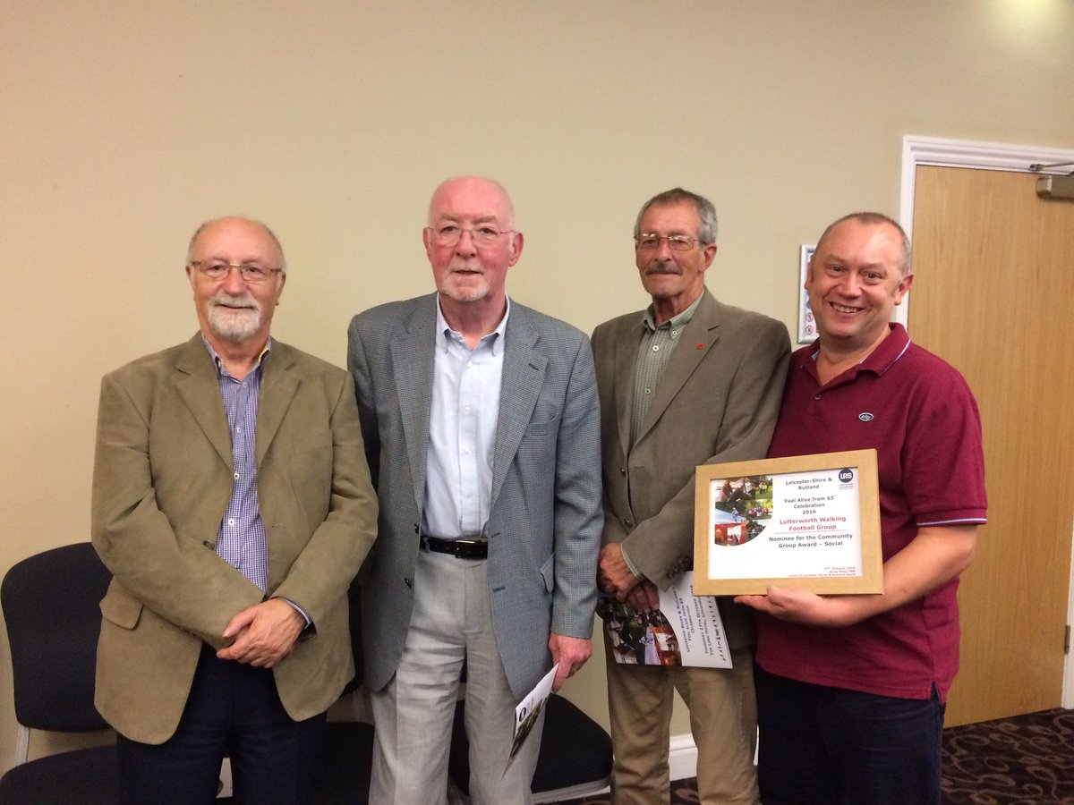 Awards night at Leicester and Rutland sport. Lutterworth Walking Football.