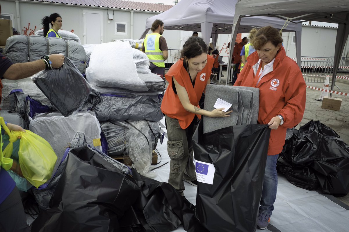 Meet Eleanna & Dimitra, who are helping out to deliver winter items for people living at #Skaramagas ifrc.org/en/news-and-me… @eu_echo