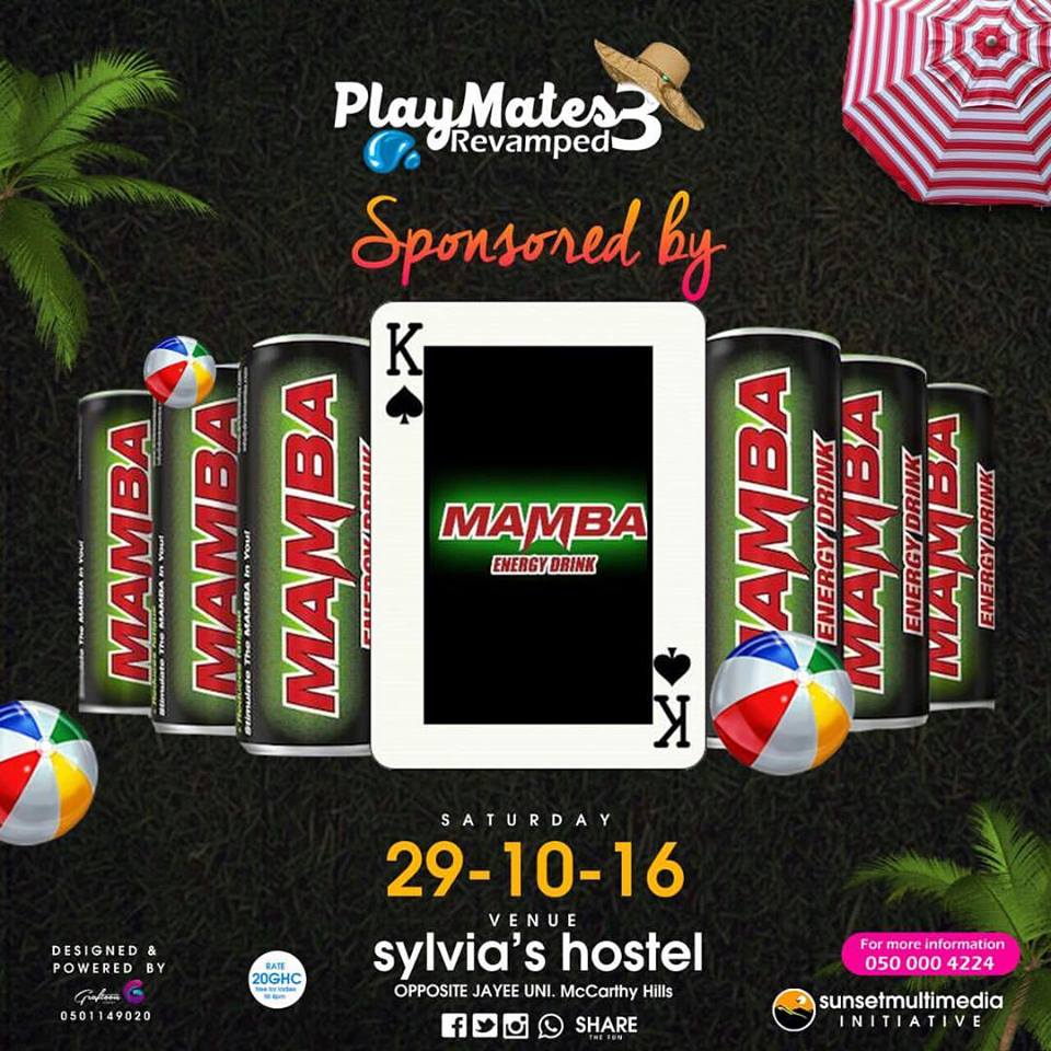 Papi_Edem's tweet photo. cool 20gh and ladies pay after 7pm

#playmates3 
proudly sponsored by @Mambaenergygh https://t.co/Vx2r93mijH