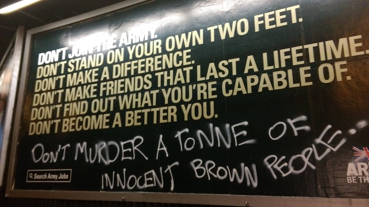 PhotoPoole's tweet photo. #tbt #truthfuladvertising #war. If only all military adverts were so transparent https://t.co/N0lIeed9Ix