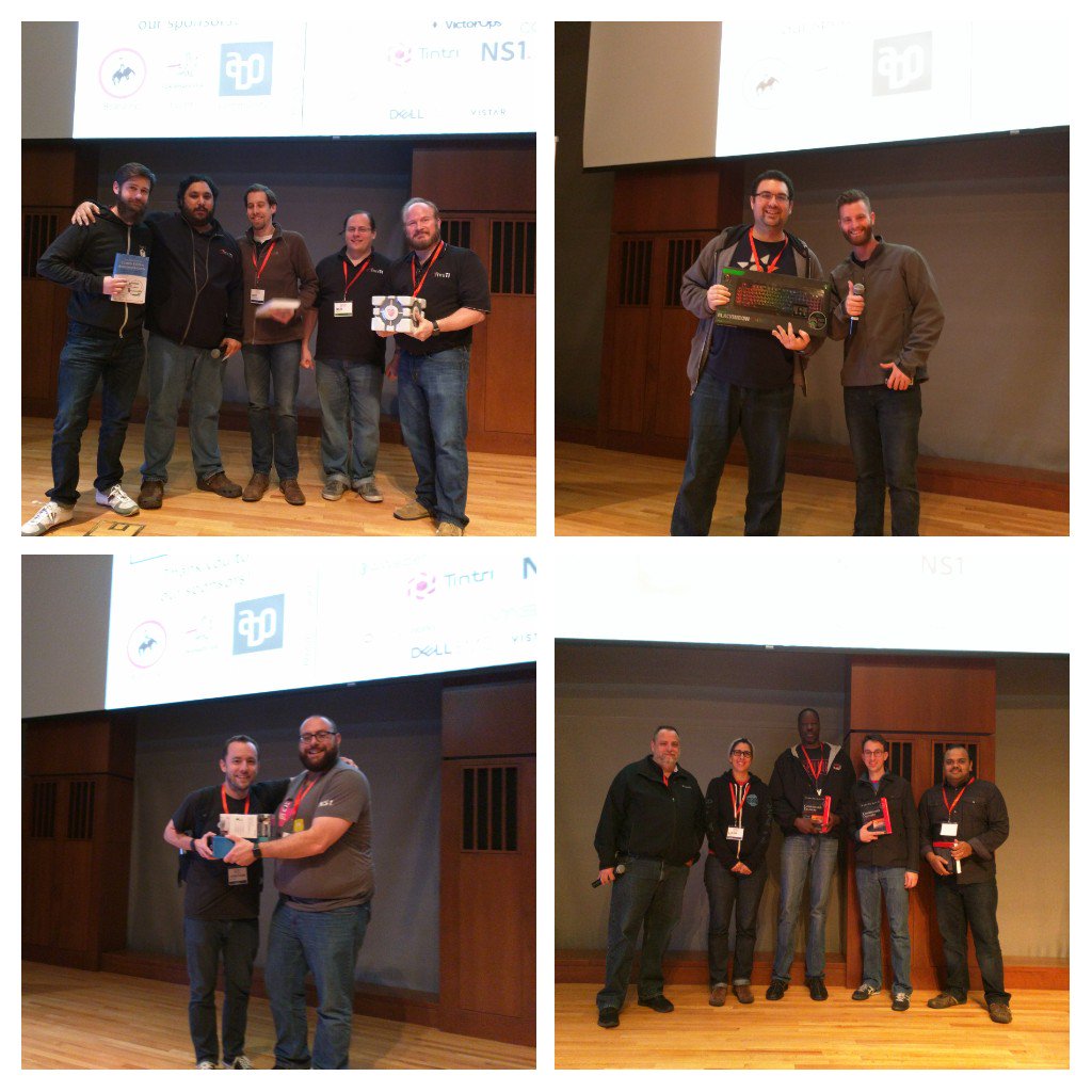 DevOpsDaysPHL's tweet image. Thank you @nsoneinc @VictorOps @thoughtworks @OmniTI for raffling away awesome prizes! #devopsdaysphl