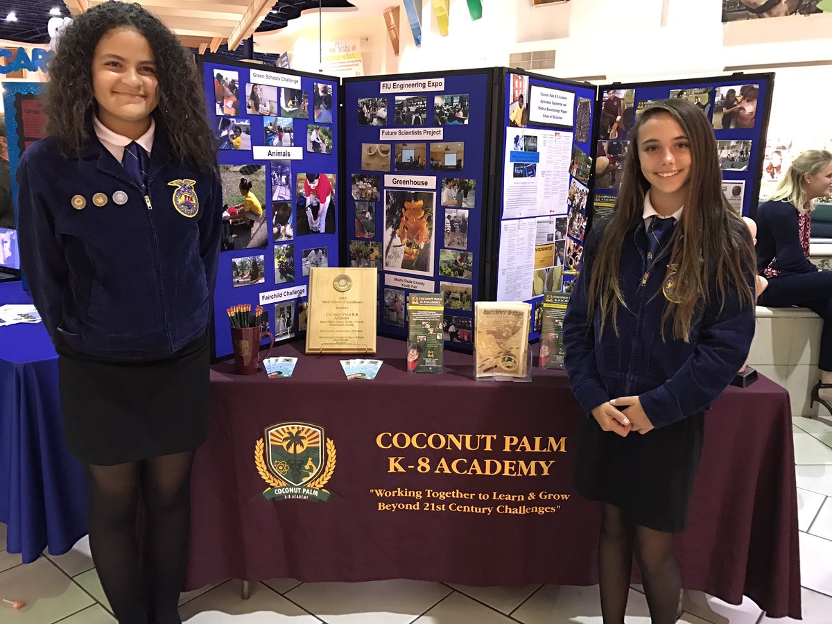 Coconut Palm K-8 Academy showing off their Agriscience and Medical Programs  at the Curriculum Expo at Southland Mall.