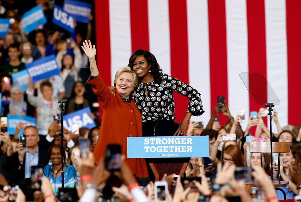 HillaryClinton's tweet image. “We have never had a more qualified and prepared candidate for president than our friend Hillary.” —@FLOTUS IWillVote.com