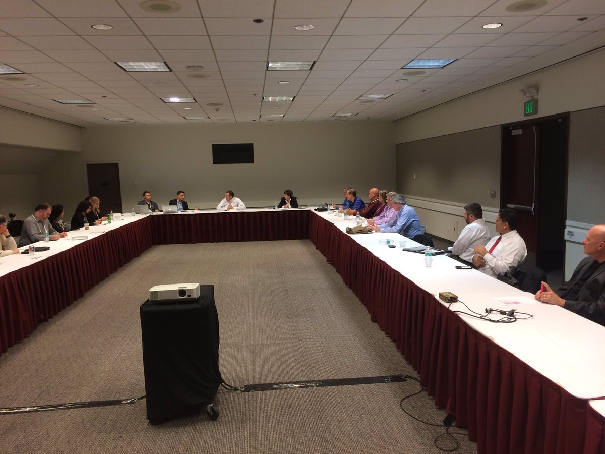 bradmayne's tweet photo. #ICCC2016 Convention Center Committee @IAVMWHQ handling finishing touches in Pasadena https://t.co/Sruj25P6kD