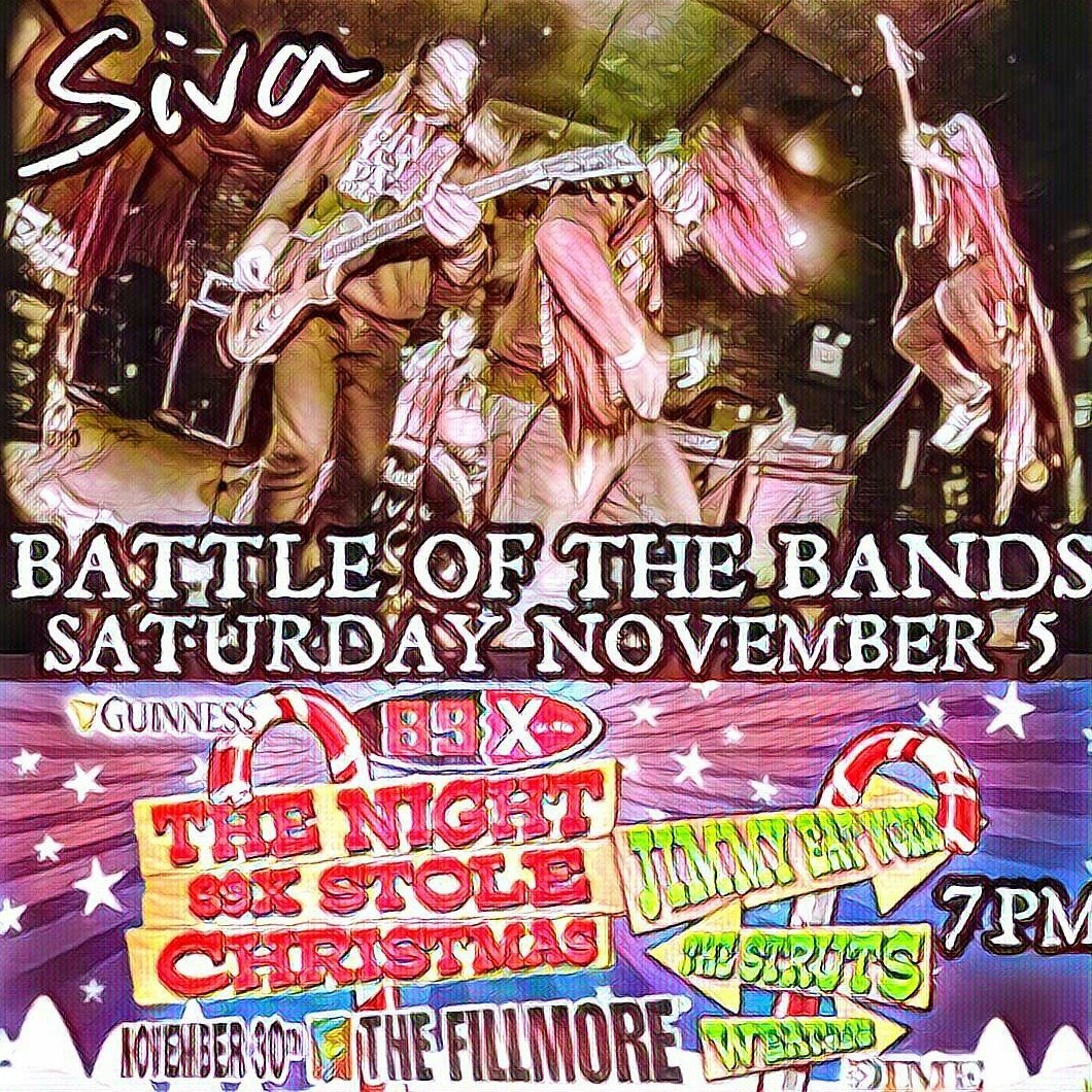 sivatheband's tweet photo. Next show is going to rock! We need your support as we battle for the chance to open at @TheOfficial89X Stole Christmas  @DIME_DETROIT #Siva https://t.co/6ruAIxZzMb