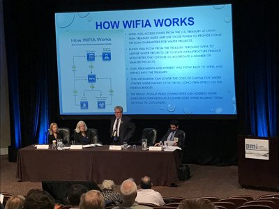 supplyht's tweet photo. In #Chicago, a panel discusses #waterinfrastructure at #PMI2016. @SafePlumbing https://t.co/TrJbKsJoio
