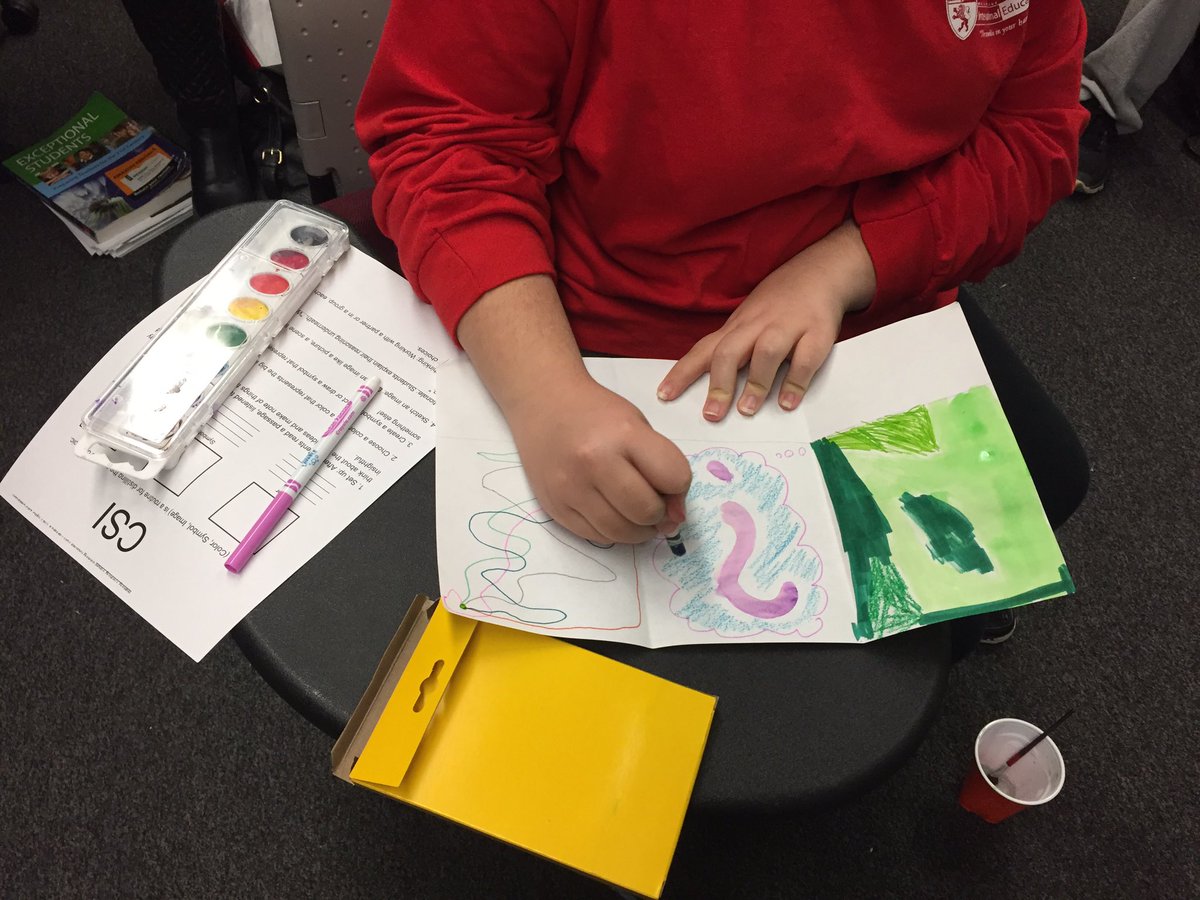 MsMPavlick's tweet image. EDU 335 created their first CSI to reflect understanding of a core idea from class tonight.💡💭🎨 #ColorSymbolImage #SharedThinking