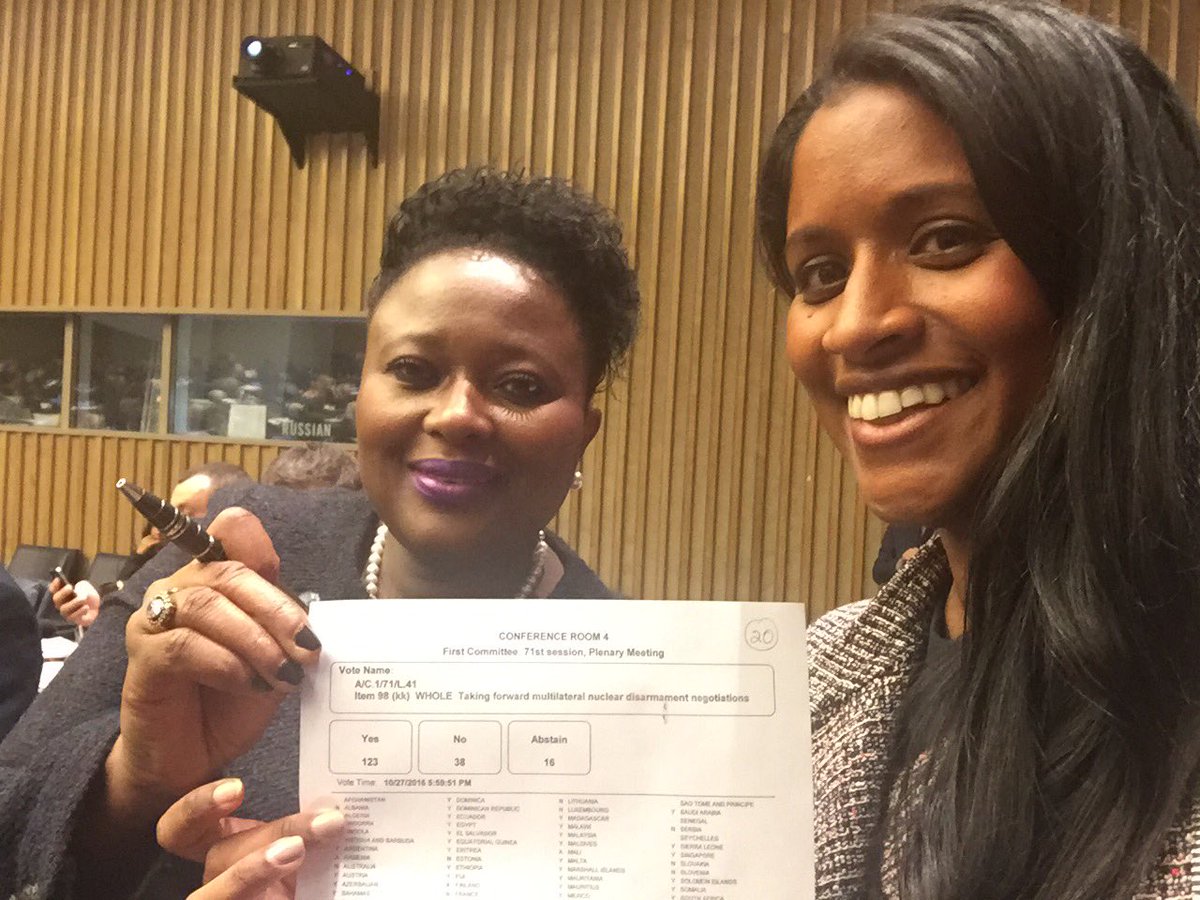 tigger_zn's tweet photo. We came, We lobbied, We Conquered!!
#FirstCommittee #goodbyenukes #L41adopted https://t.co/3DMc9G6GbW
