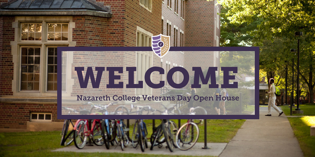 Nazuniversity's tweet photo. A warm welcome to all those visiting campus for today's Open House! #NazarethCollege #VeteransDay #AlwaysFlyin https://t.co/6QZgQlVLKw