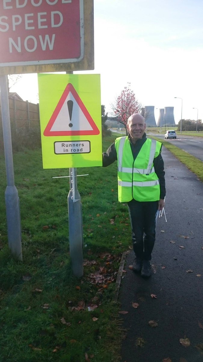 Putting out signs for tomorrow's race... #WW2016