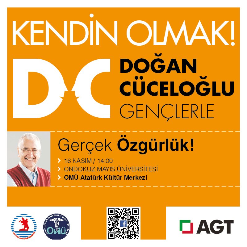 dcgenclerle's tweet photo. DC Gençlerle başlıyor! 16 Kasım Çarşamba günü Ondokuz Mayıs Üniversitesi’nde görüşmek üzere. @DoganCuceloglu @polatdogru @ondokuzmayisuni https://t.co/QrsxwWvsud