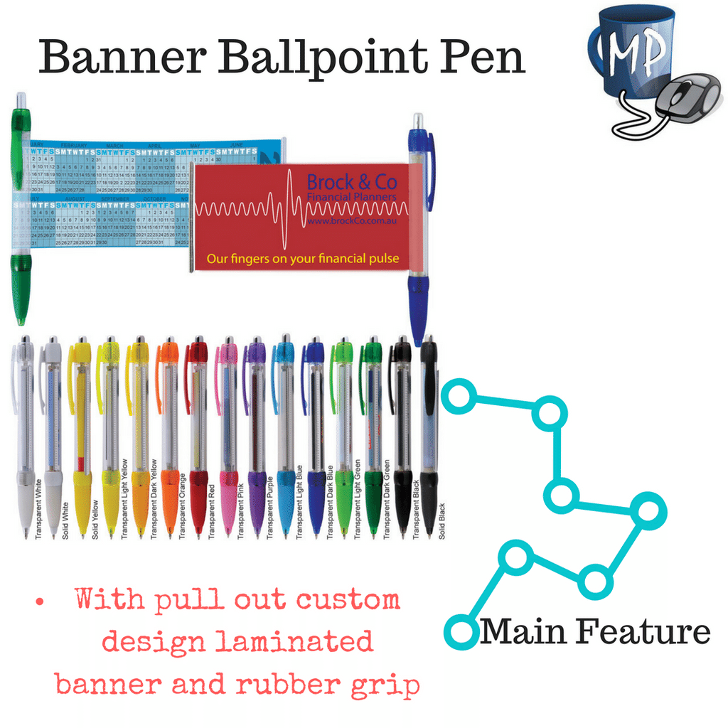 MyPromotionsAUS's tweet photo. Make #BannerBallpointPen #customised by #imprinting your logo or #brand name or #promotionalmessage on it. https://t.co/QD8Ba89XWp