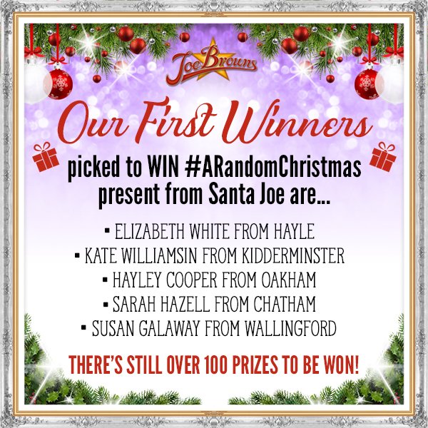 joebrowns's tweet image. There's still over 100 random Joe Browns prizes to #WIN! 
Fancy a surprise treat? Enter here&amp;gt; bit.ly/2eP1A6v #ARandomChristmas