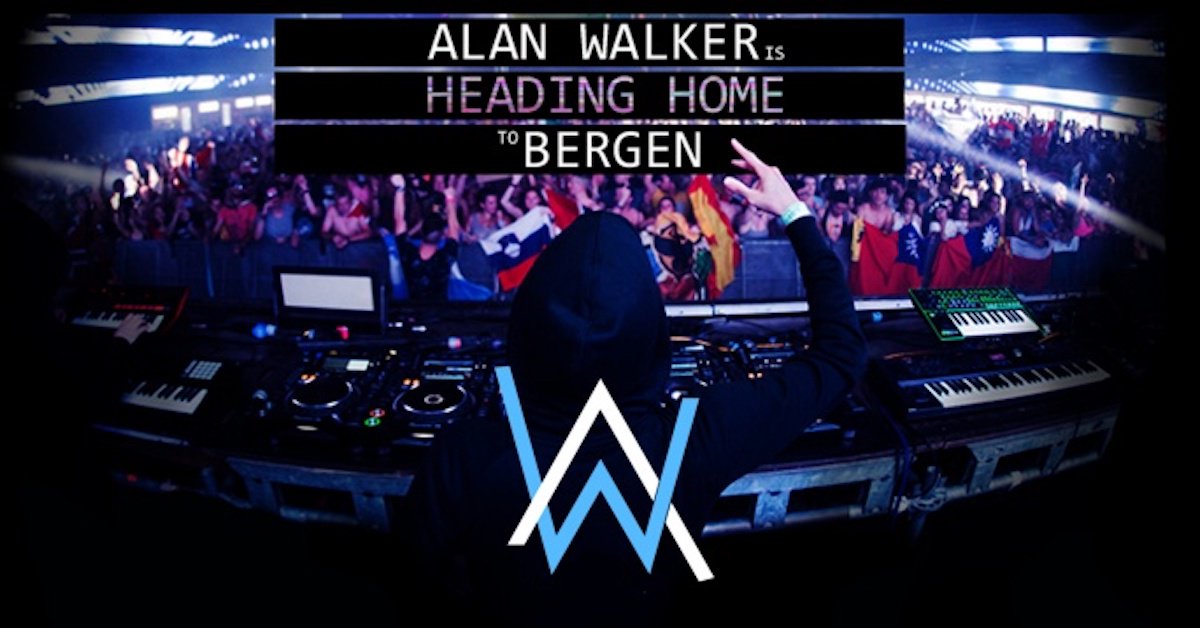 Nykommeren Alan Walker ble verdenskjent på kort tid, nå er han tilbake i hjembyen Bergen! Fortsatt billetter 👉🏼 bit.ly/2g2kmJE