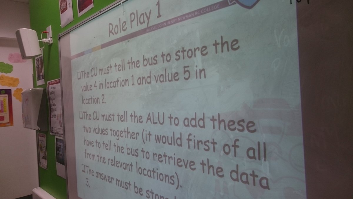 NewmanRCCompBiz's tweet image. Year 11 GCSE Computing students role playing the role of the CPU in a modern computer  #vonneumannarchitecture #brightmindsbrightfutures