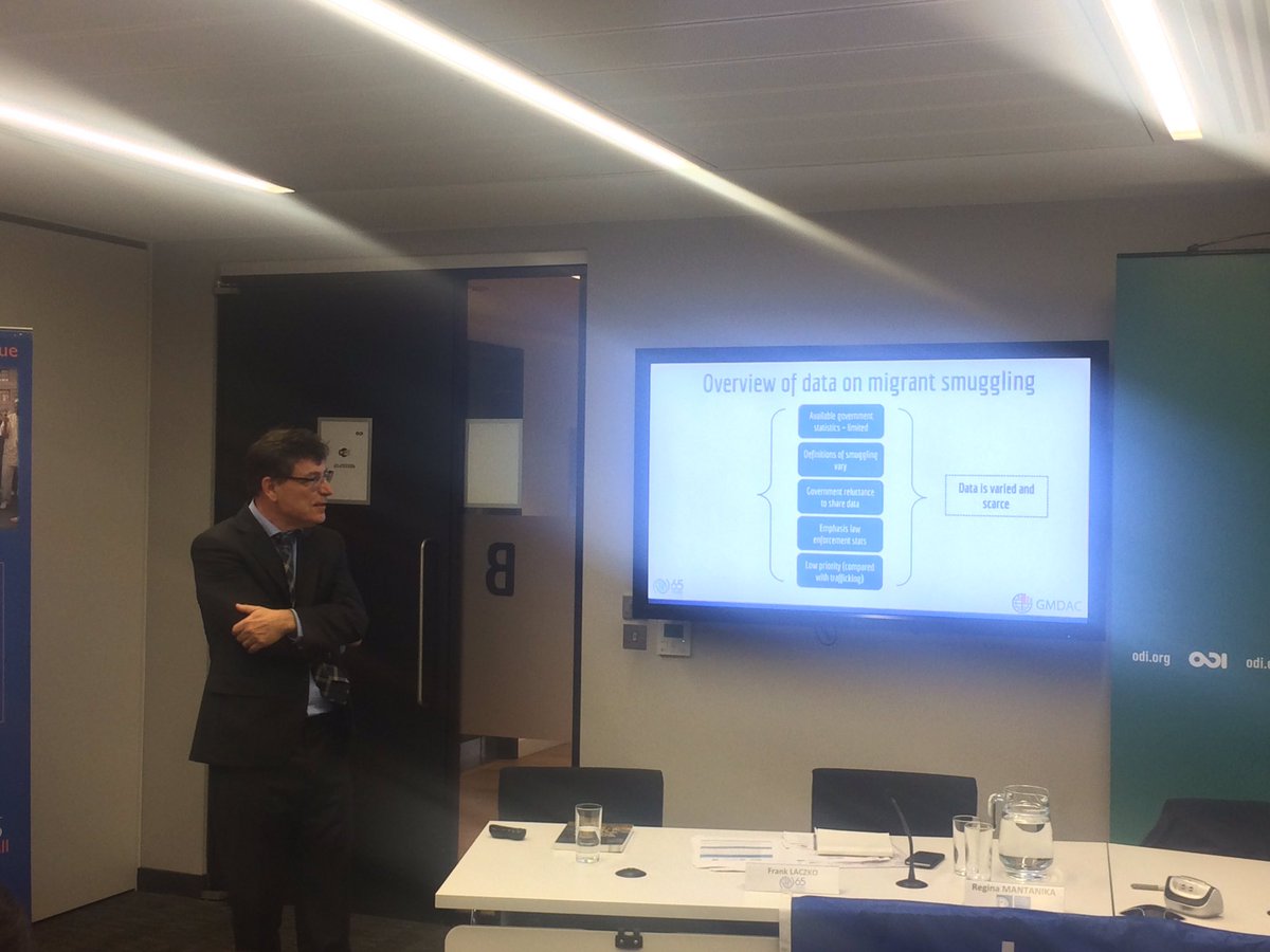 UNMigrationData's tweet photo. First, @flaczko1 , director of #GMDAC gives an overview of new @UNmigration publication, #migrant #smuggling #data & #research https://t.co/dYywA6N7jg