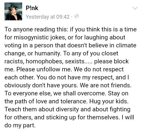 CrazyBitchWitch's tweet image. 🔥 Lit 🔥 well said @Pink