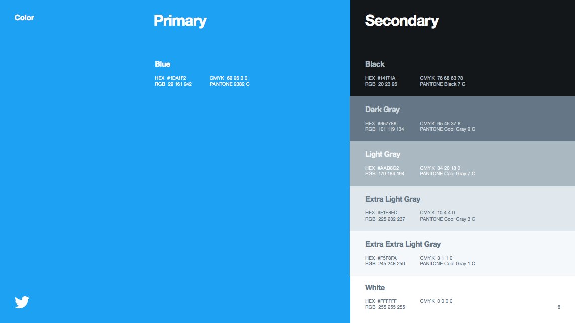 opencolortools's tweet photo. brand guidelines by @twitter @design define a color named "Extra Extra Light Gray" 😮 https://t.co/UsoTeN58XM (Image showing Page 8) https://t.co/cTdrIKQcPT