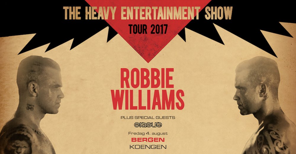 Billetter i salg til Robbie Williams på Koengen i Bergen! 👉🏼 bit.ly/2eYrjHv