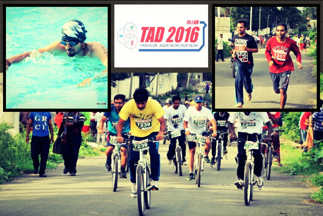 FitIam_IN's tweet photo. Triathlon Relay: One member Swim 200mts) – One member Cycle(10K)– One member Run(5K)
To register: https://t.co/8JtXMxMZXX
#swim #cycle #run https://t.co/Np9EmEO7EC