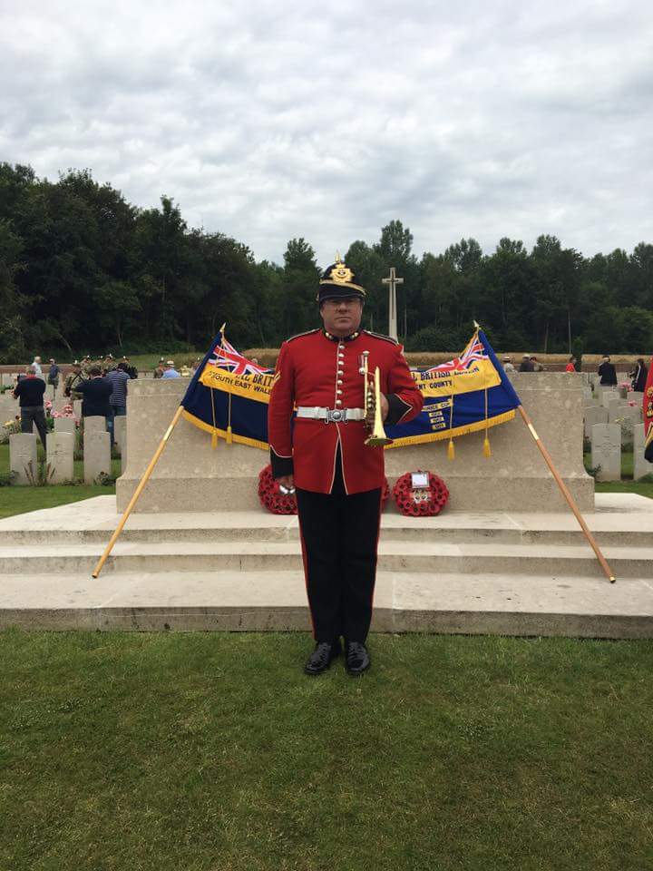 WelshTrumpeter's tweet image. #LastPost duties today for @RoyalWelshBand are @amazon Swansea as all the 3,000 co-workers pay their respects to the Fallen #LestWeForget