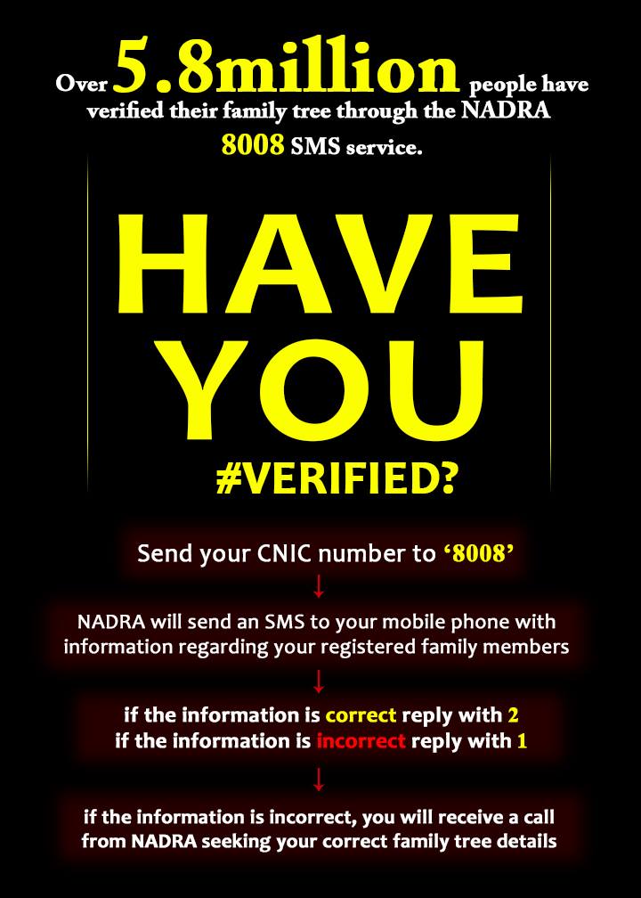 NadraPak's tweet image. Verify you family information NOW!#Reverification