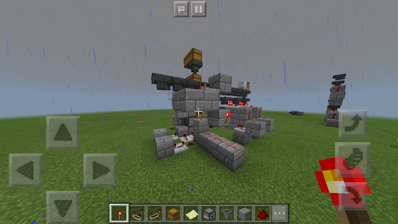 Umiiro マイクラpe開拓者日記 Pe版仕分け機のいろいろ 1枚目 カズさんやまぐにぃさんが作ったタイプの仕分け機はpeには向きません 2枚目 物が複数あるとおかしい挙動をする仕様上 流れる物を1つずつにしないといけなせん全てのアイテムがここをとおる