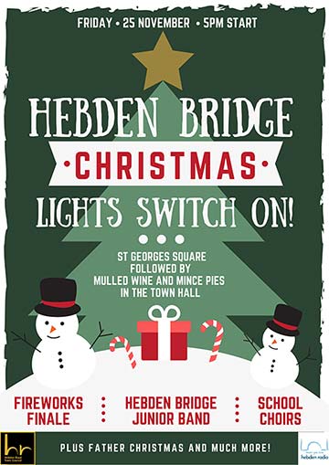 Join us, as we host this year's Hebden Bridge Christmas Lights Switch On! #hebdenbridge