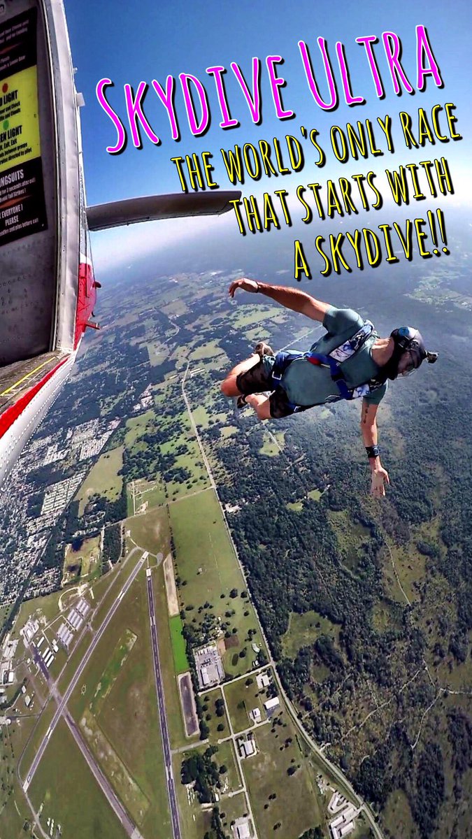 SkydiveUltra.com is world's only running race that begins with a skydive! #SkydiveUltra