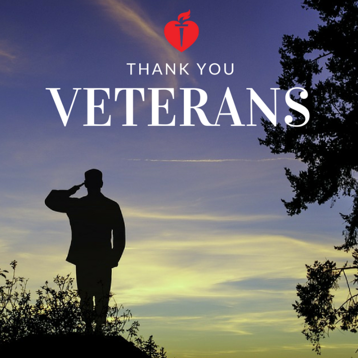 AHANewYorkCity's tweet photo. To all our veterans, thank you for protecting countless hearts around the world and letting us live longer, healthier lives. #VeteransDay https://t.co/JNvDdU0dhO