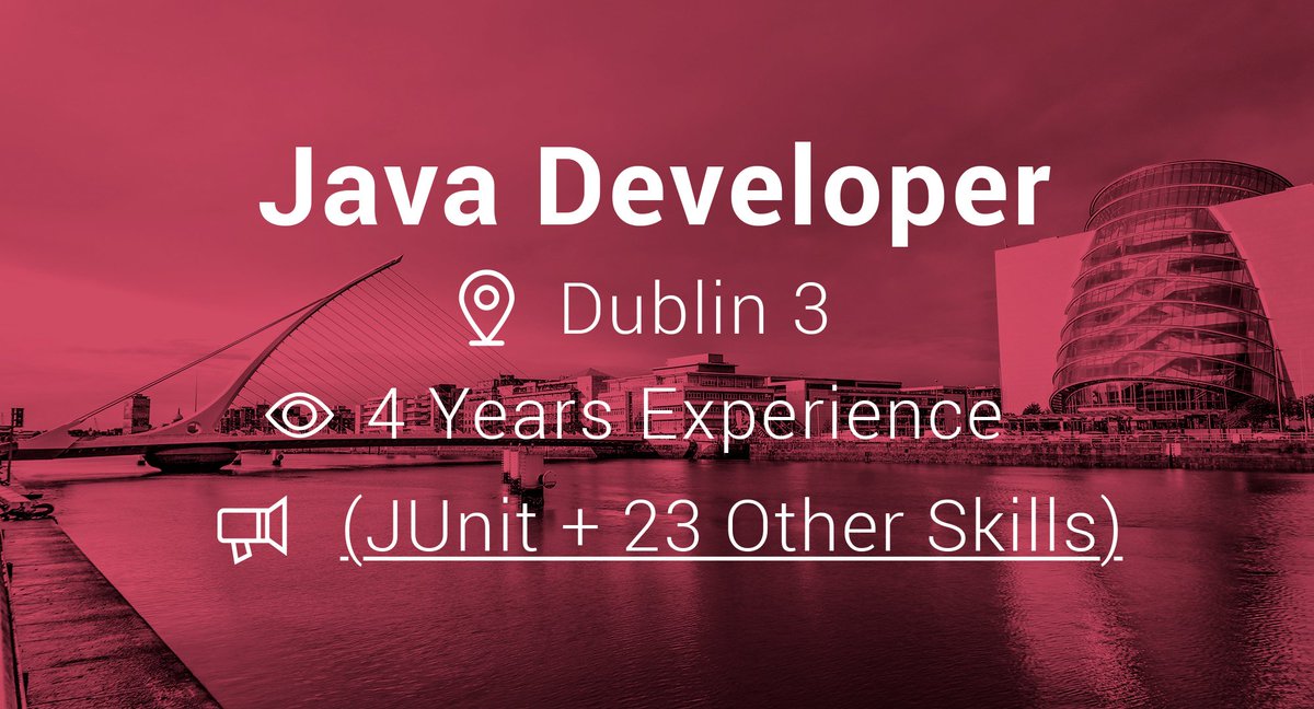 RubyJobsIreland's tweet image. NEW: #Java Developer with 4 yrs exp based in #Dublin 3 looking for their next career through Mustard.ie bit.ly/2eYEhEM #JavaIreland