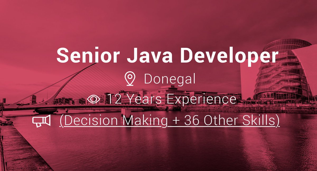 JavaEngineersIE's tweet image. NEW: Senior #Java Developer with 12 yrs exp based in #Donegal looking for their next career through Mustard.ie bit.ly/2fHF2SD
