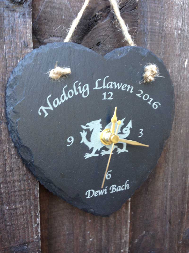 ALittleSign's tweet image. Personalised slate clock order going out today