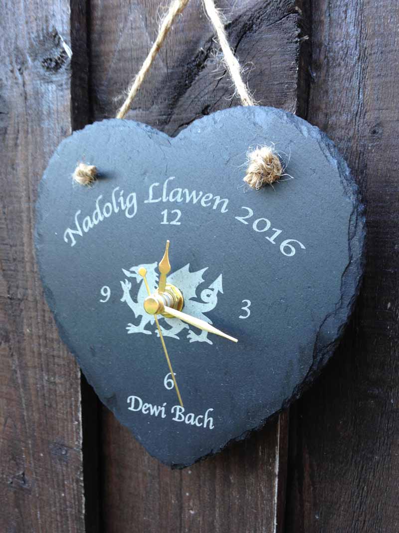 ALittleSign's tweet image. Personalised slate clock order going out today