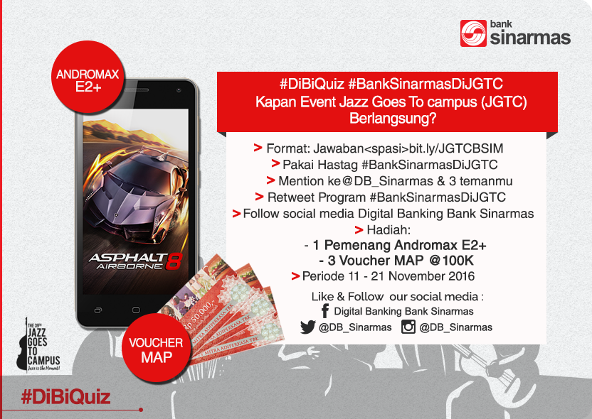 agpermana's tweet photo. 27 November 2016 https://t.co/nxVoDWeS0E #BankSinarmasDiJGTC @DB_Sinarmas @idfhi @RPacill @aevaep 
https://t.co/vkiJH7ozls