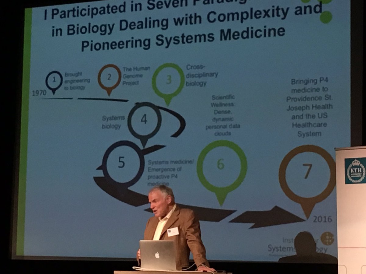 KTHlifescience's tweet image. Dr Leroy Hood speaking in the future of healthcare at the KTH Life Science Technology Day #lifescience #lifesciencetech #kth