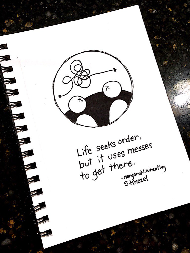 sherrillknezel's tweet photo. Life seeks order... #dailydrawing #dailydoodle #todaysdoodle #morningmeditation #stayonthemat #MargaretJWheatley https://t.co/WdZTLAO6Zr